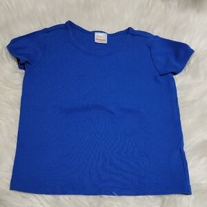 Hanna Andersson Girls 6-7 Vibrant Blue Short Sleeve Tee